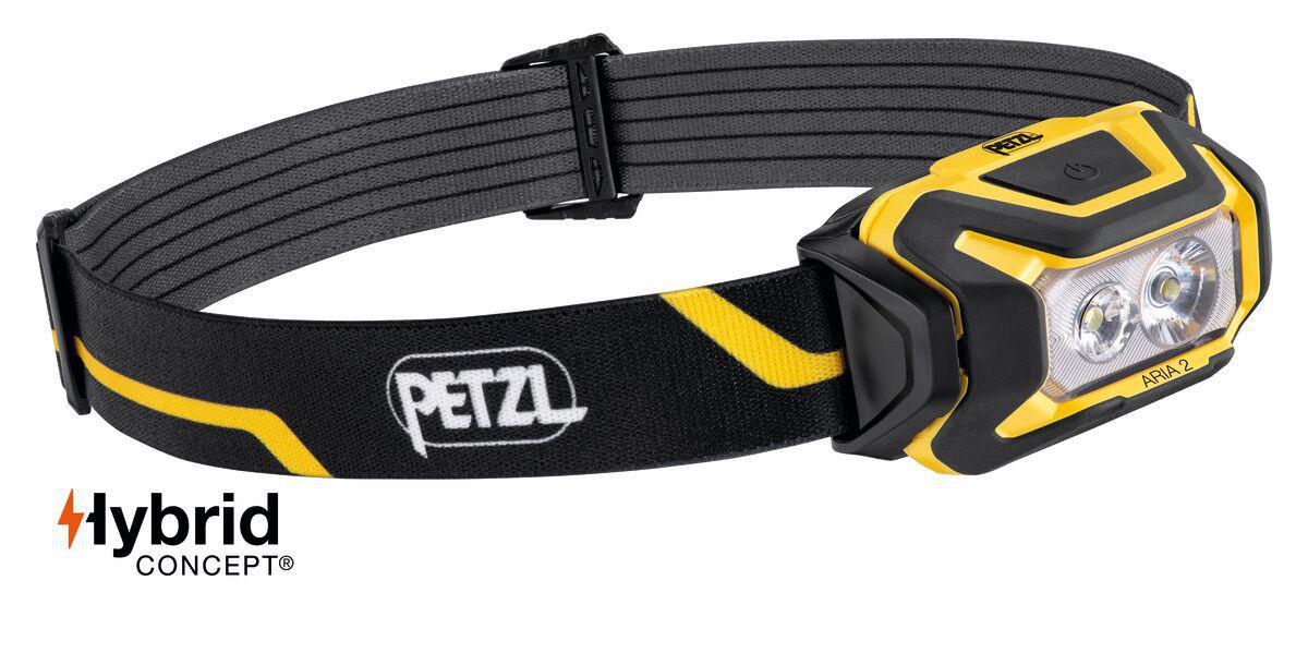 Pannlampa Petzl Aria 2 - PANNLAMPA ARIA 2 SVART/GUL PETZL E070AA00