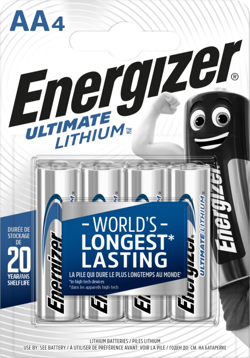 Batteri ULTIMATE LITHIUM 1 eller 4-pack - BATTERI ULT LITHIUM NEW AA 4P