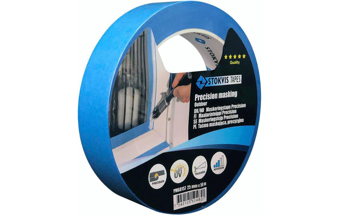 Maskeringstejp Stokvis Blå - TEJP MASKERING PREC.BLÅ UV 25MMX50M 36RLE/FP PM681572550