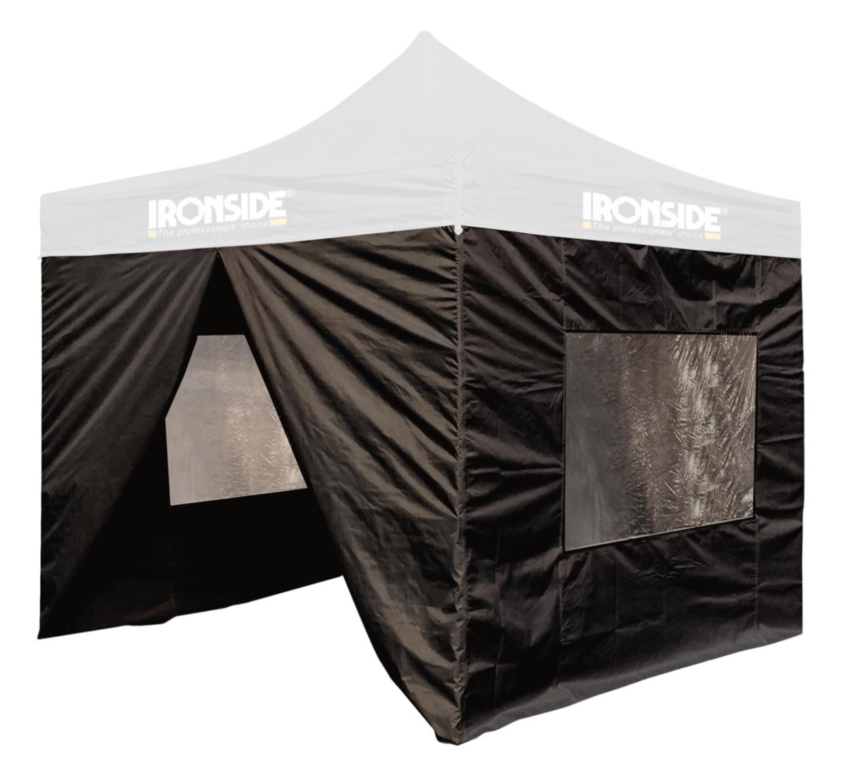 Tältväggar Ironside 3x3m - TÄLTVÄGGAR 900032 SVART TILL TÄLT 2,9 X 2,9 M IRONSIDE