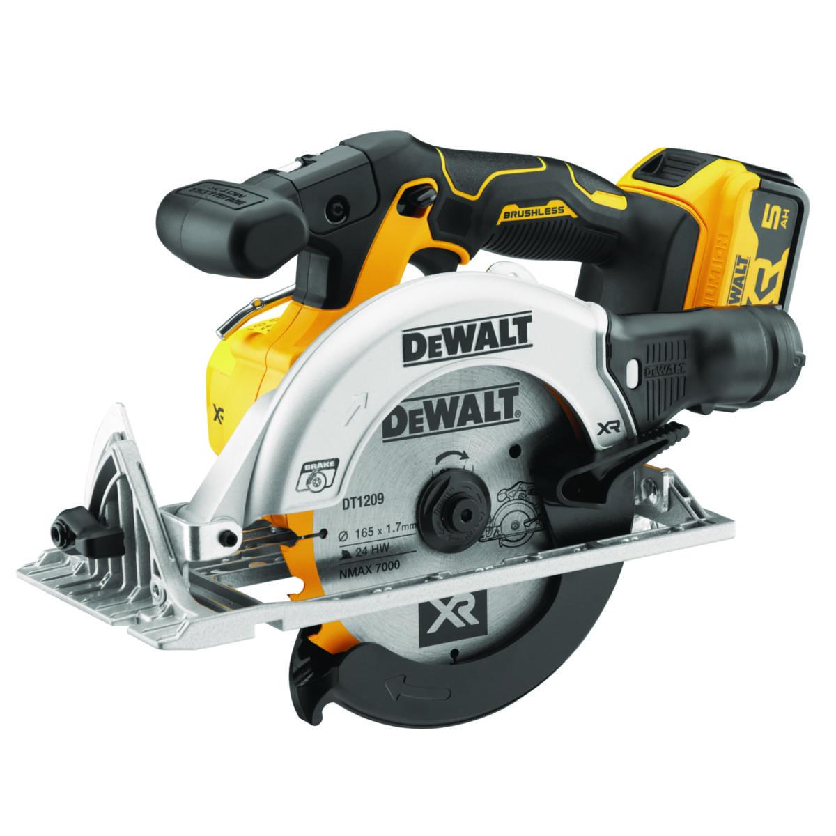 Cirkelsåg DEWALT DCS565P2 - CIRKELSÅG 18V 165MM 2X5AH DEWALT DCS565P2-QW