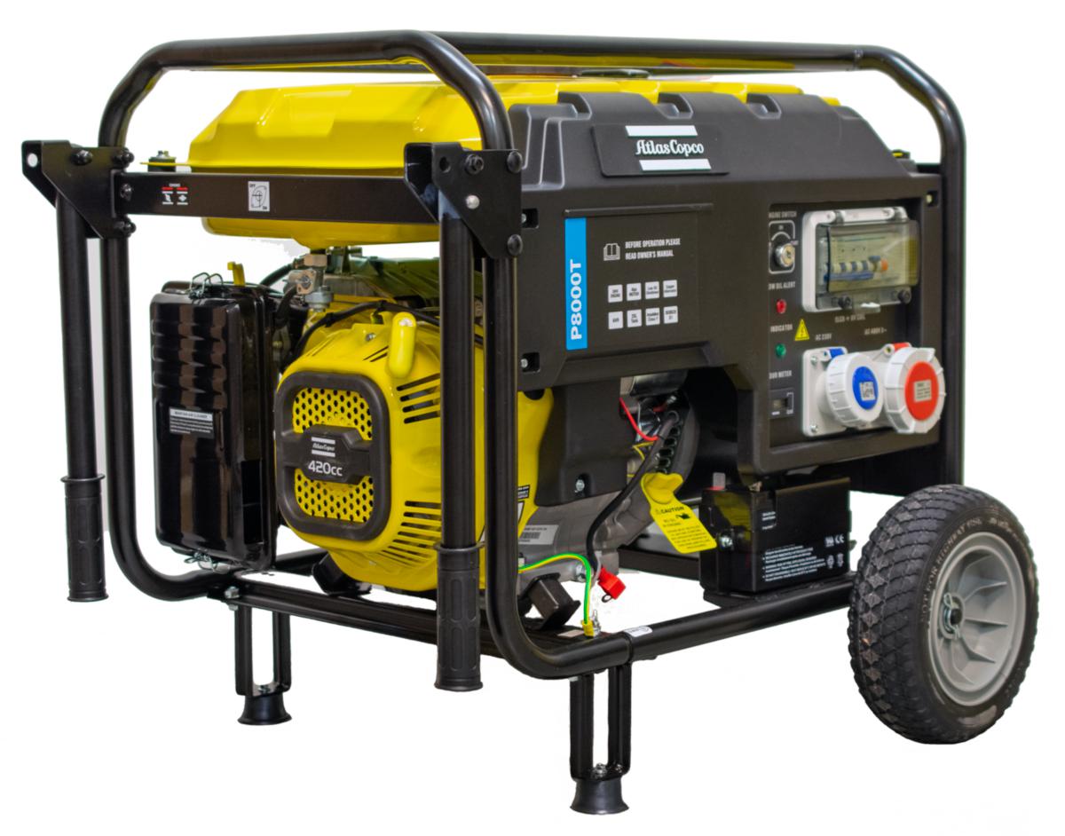 Elverk Atlas Copco P8000T - ELVERK ATLAS COPCO P8000T 7.5KVA. 230V/400V