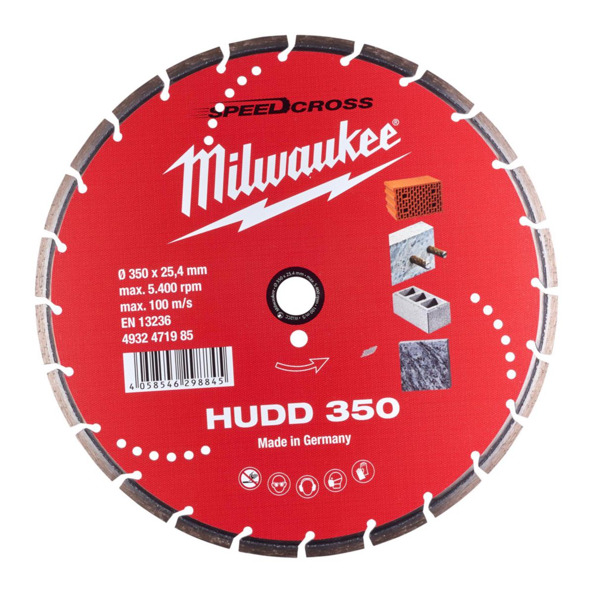 Diamantskiva Milwaukee HUDD 350 - DIAMANTSKIVA HUDD 350MM MILWAUKEE 4932471985