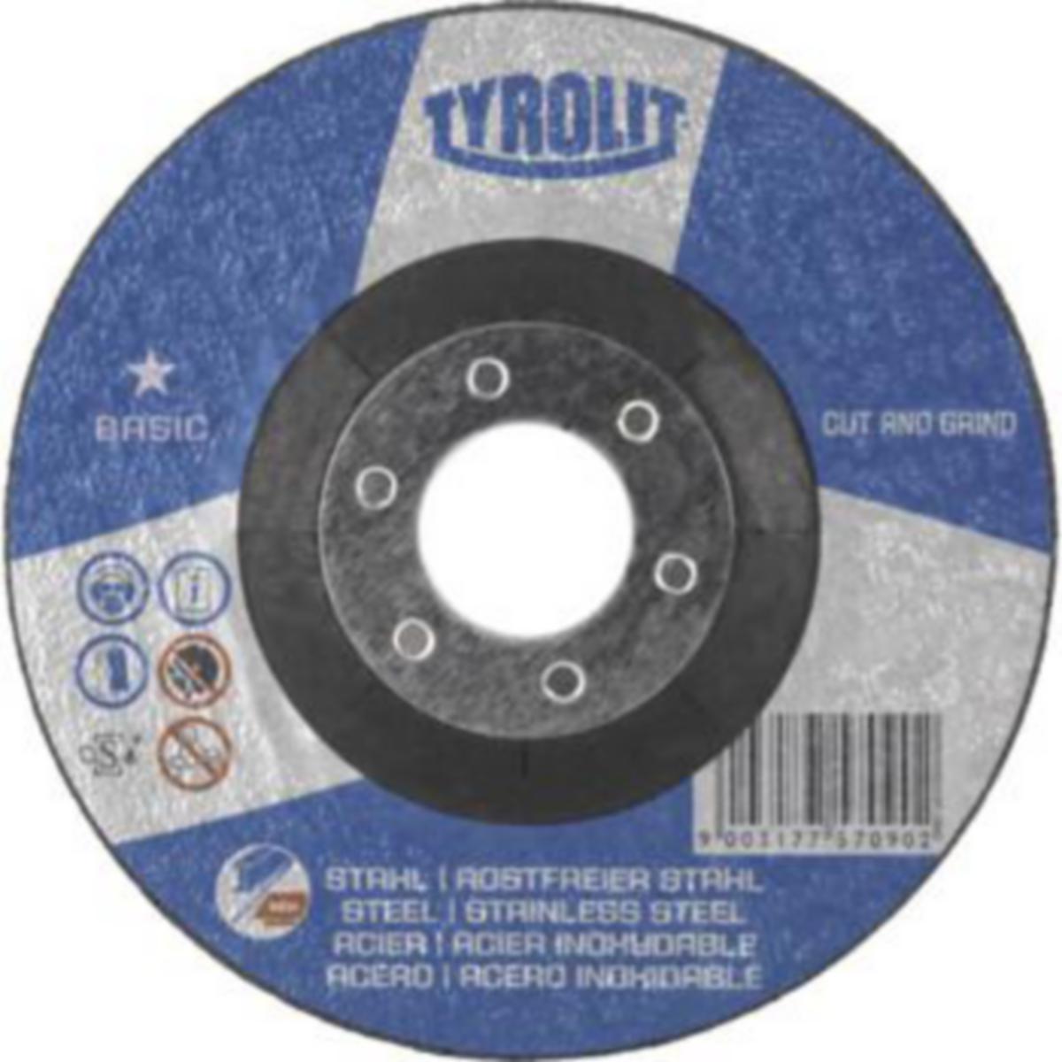 Kap- och Slipskiva Tyrolit Basic* 2in1 Cut and Grind - KAPSKIVA TYROLIT BASIC 2IN1 178X3.5X22.2 A30Q CUT & GRIND