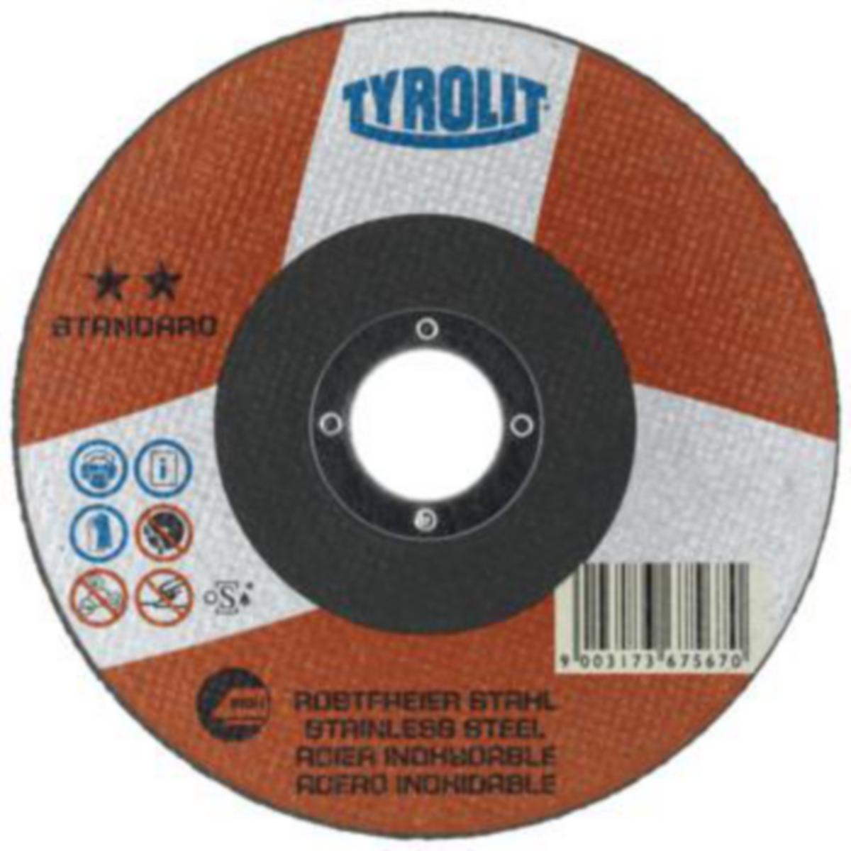 Kapskiva Tyrolit Standard Supertunn Inox - KAPSKIVA STD 125X1 INOX TYROLIT 34332832