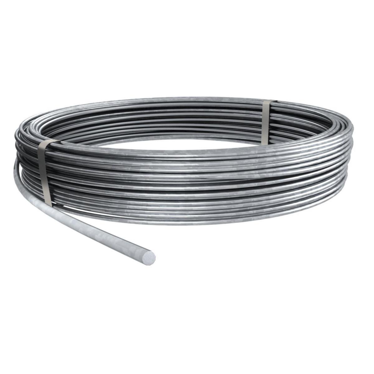 Rundledare av stål, förzinkad - RUNDLEDARE Ø10MM VFZ RD 10 (80M/RING)
