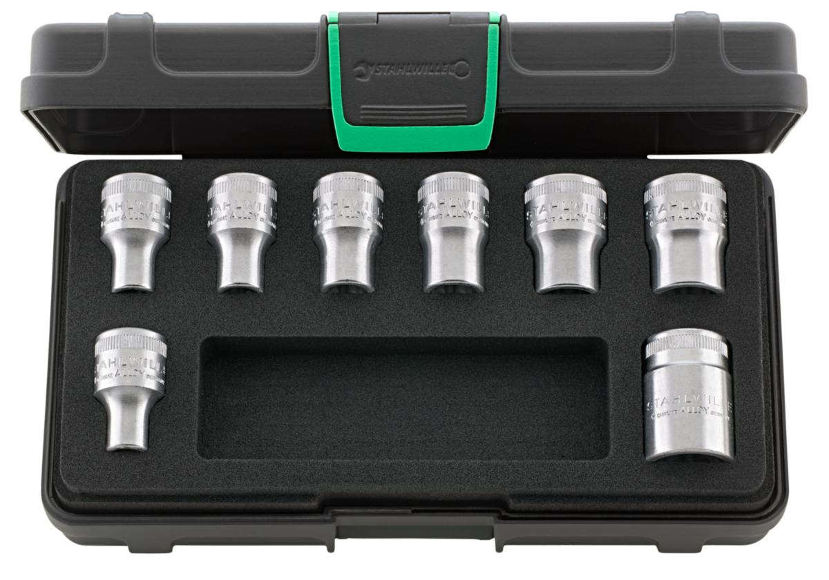 Torxhylssats Stahlwille 50TX/8 KN - TORXHYLSSATS STAHLWILLE 1/2" 50TX/8 KN E10-E24. 8 DELAR