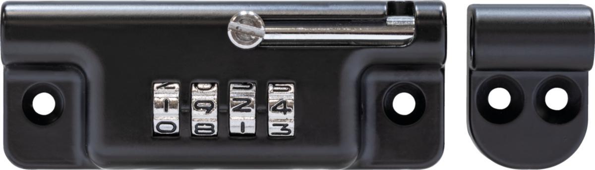 Skjutregel med Kodlåsfunktion, Abus - SKJUTREGEL KOD 322/112 SVART ABUS 95497