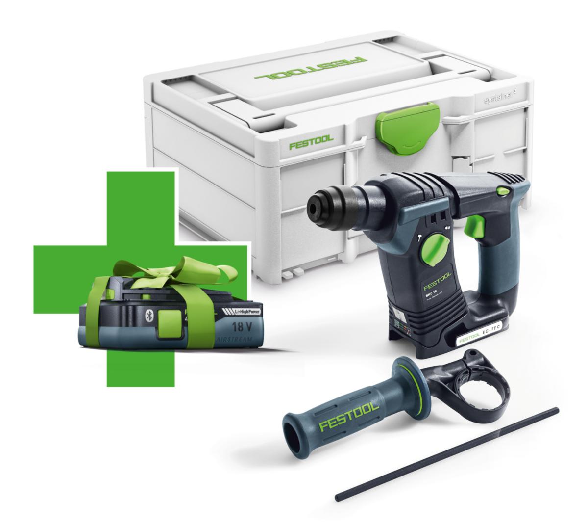 Borrhammare Festool BHC 18-Basic + batteri - BORRHAMMARE FESTOOL BHC 18 18V 1X 4,0 Ah 577057