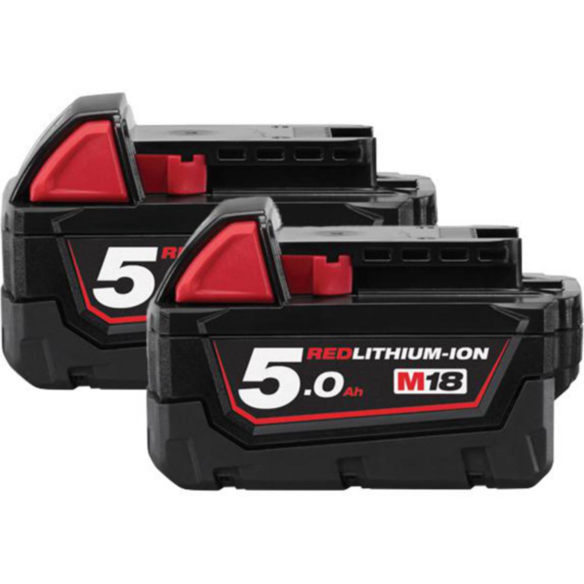 Batterikit Milwaukee M18 B5 - BATTERI M18B52 2X18V 5.0AH MILWAUKEE 4932451242