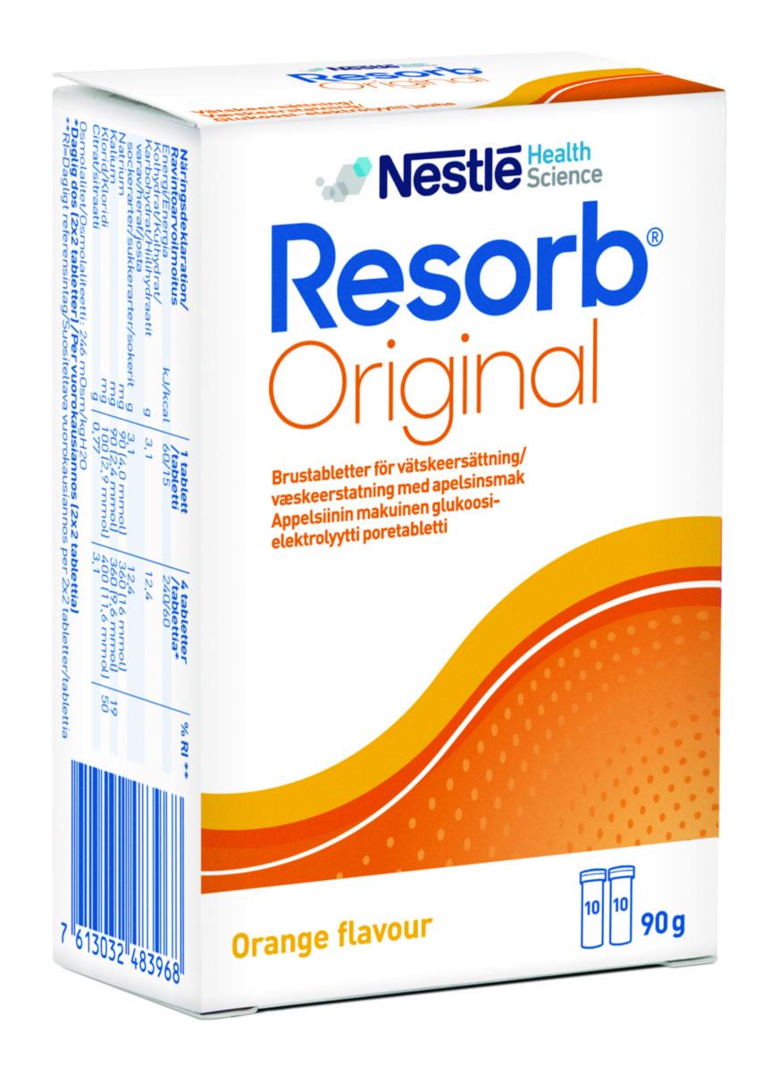 Vätskeersättning Resorb - RESORB APELSIN 2X10 BRUSTABL VÄTSKEERSÄTTNING