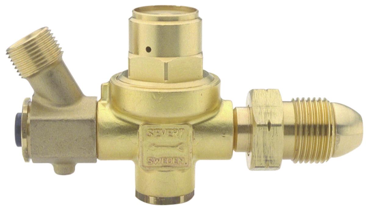 Regulator Sievert m fast tryck & slangbrottsventil - REGULATOR SIEVERT 309221 POL 2BAR M SLANGBROTTSVENTIL