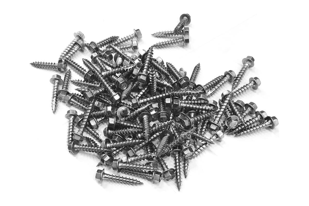 Skruvsats RF träskruv, Weland Stål - SKRUVSATS 6X30MM 6-KANT 100ST RF ( TS6310 )