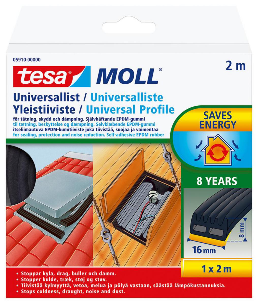 Tätningslist Universal - TÄTNINGSLIST UNI-LIST EPDM 5MX10MMX5MM. SVART