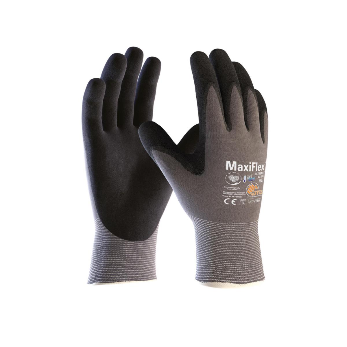 Montagehandske Maxiflex Ultimate 42-874 Adapt - MONTAGEHANDSKE MAXIFLEX GR/SV 42-874 ULT ADAPT 10 60011451B0