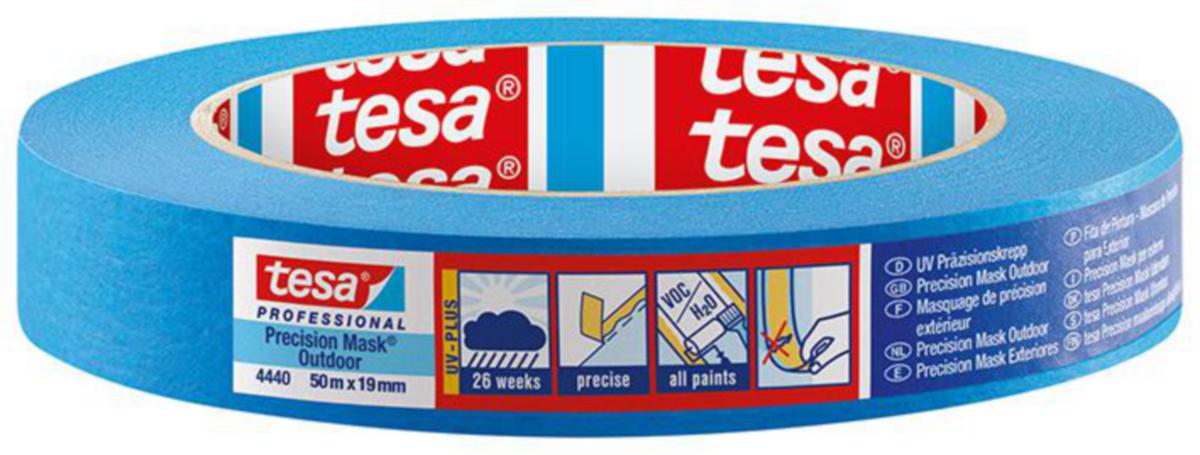 Maskeringstejp Tesa 4440 - MASK,TEJP PRECISION 4440 50M X 19MM BLÅ UV BEST