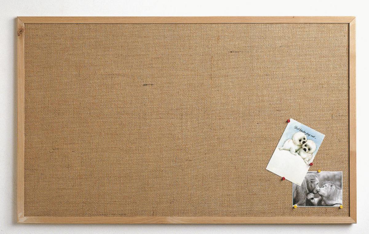 Anslagstavla - ANSLAGSTAVLA VÄV TRÄR 120X60CM TRÄRAM 9123142