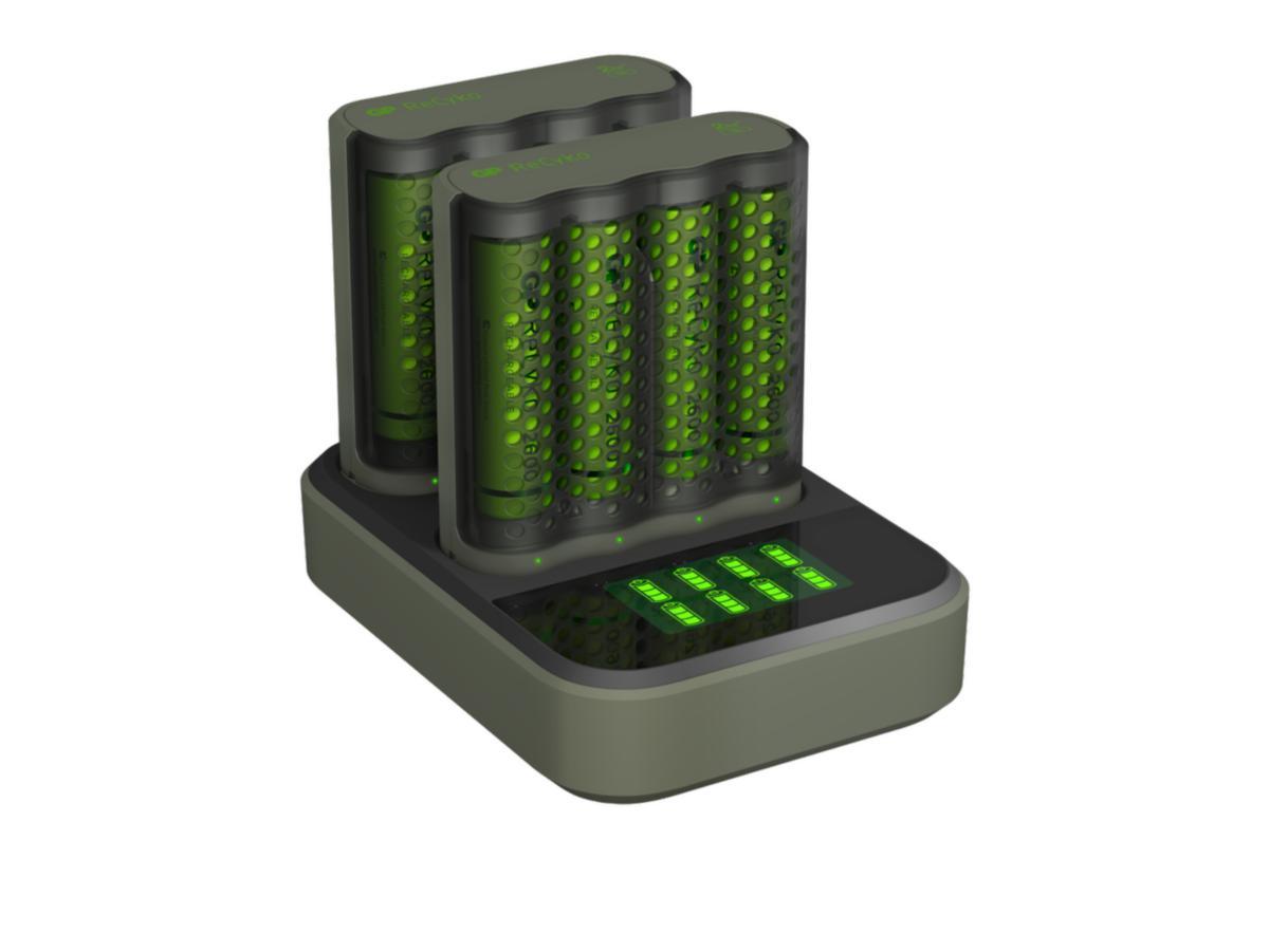 Batteriladdare GP ReCyko laddningsdocka - GP RECYKO 8ST AA 2600MAH INK LADDARE M451 DOCKA D851