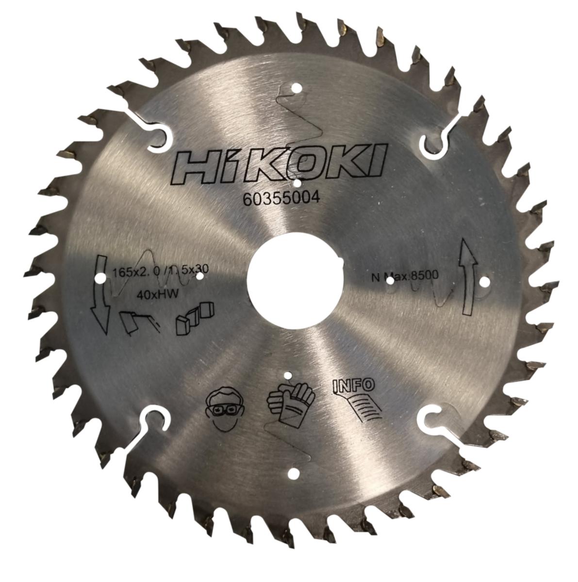 Cirkelsågklinga Hikoki - SÅGKLINGA 165X30 40T/2.0 TRÄ/LAMINAT HIKOKI 60355004