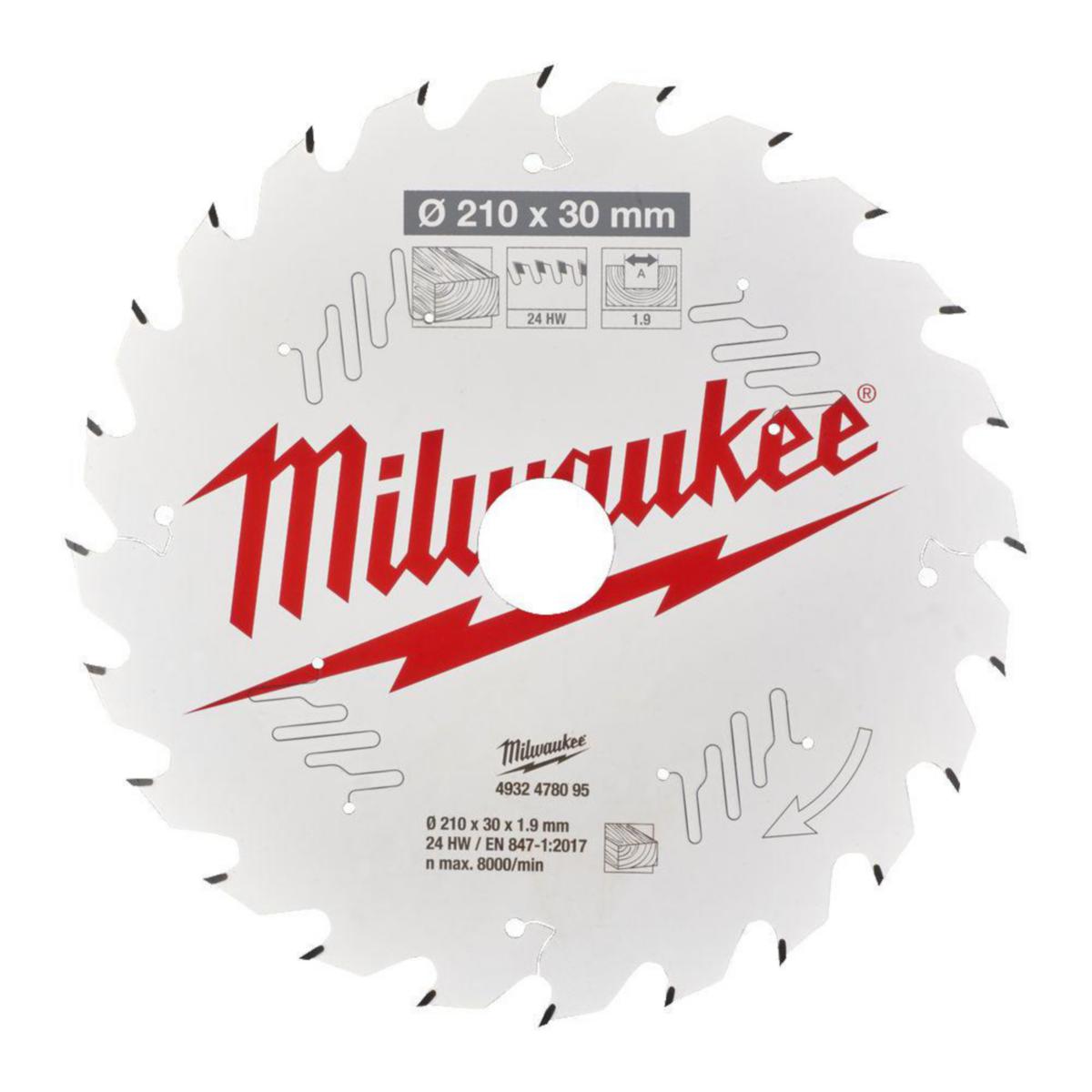 Sågklinga Milwaukee för bordssåg - SÅGKLINGA TS W210X30X24Z MILWAUKEE 4932478095