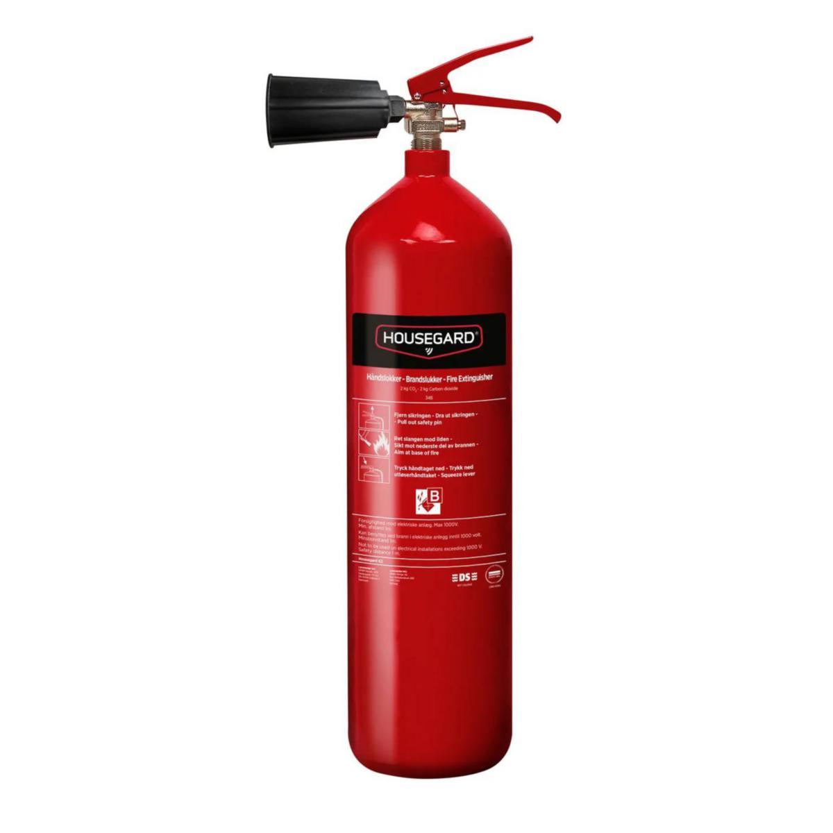 Brandsläckare Houseguard 2 kg CO2 - KOLDIOXIDSLÄCKARE 2 KG K2 HOUSEGARD 600066
