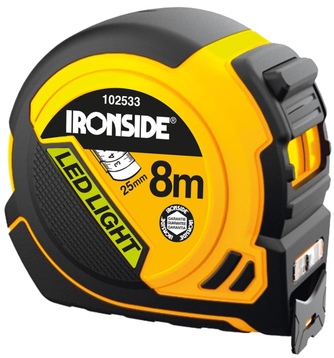 Måttband Ironside LED - MÅTTBAND IRONSIDE 8M LED 8MX25MM 102533