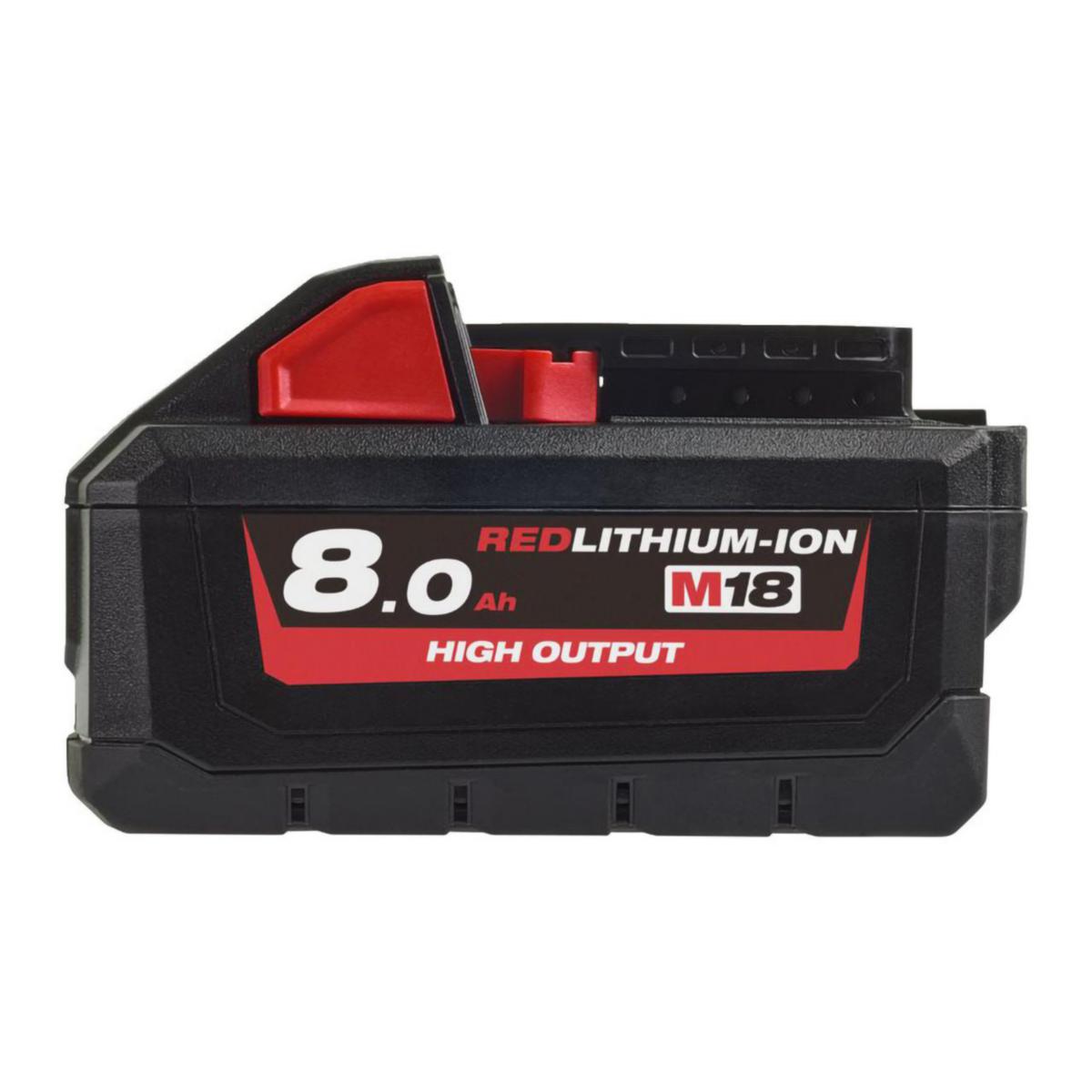Batteri Milwaukee M18 8 Ah High Output - BATTERI M18 HB8 HIGH OUTPUT 8.0AH MILWAUKEE 4932471070