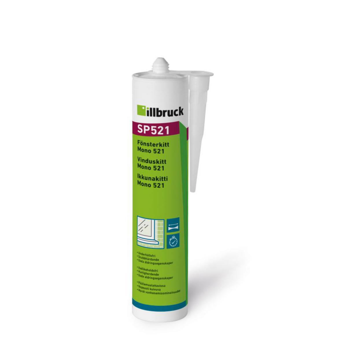 Fönsterkitt ILLBRUCK MonoFlex SP521 - FÖNSTERKITT MONO SP521 TREMCO 310ML VIT