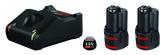 Batteriset Bosch 12 V 2x2Ah med laddare