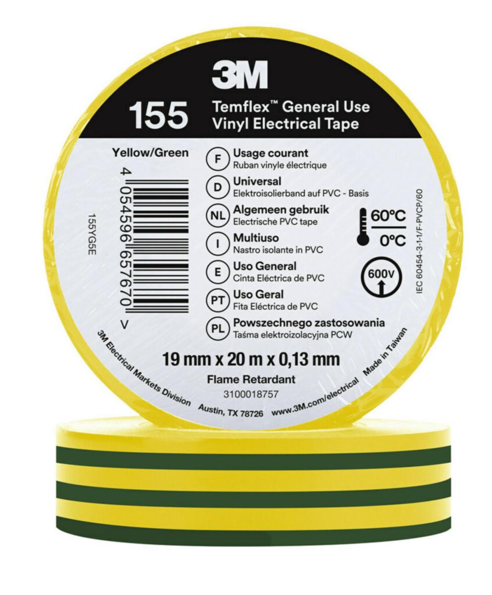 Märktejp Temflex T165 - MÄRKTEJP T165 15X10 GUL/GRÖN 3M TEMFLEX VINYLELTEJP 165 1