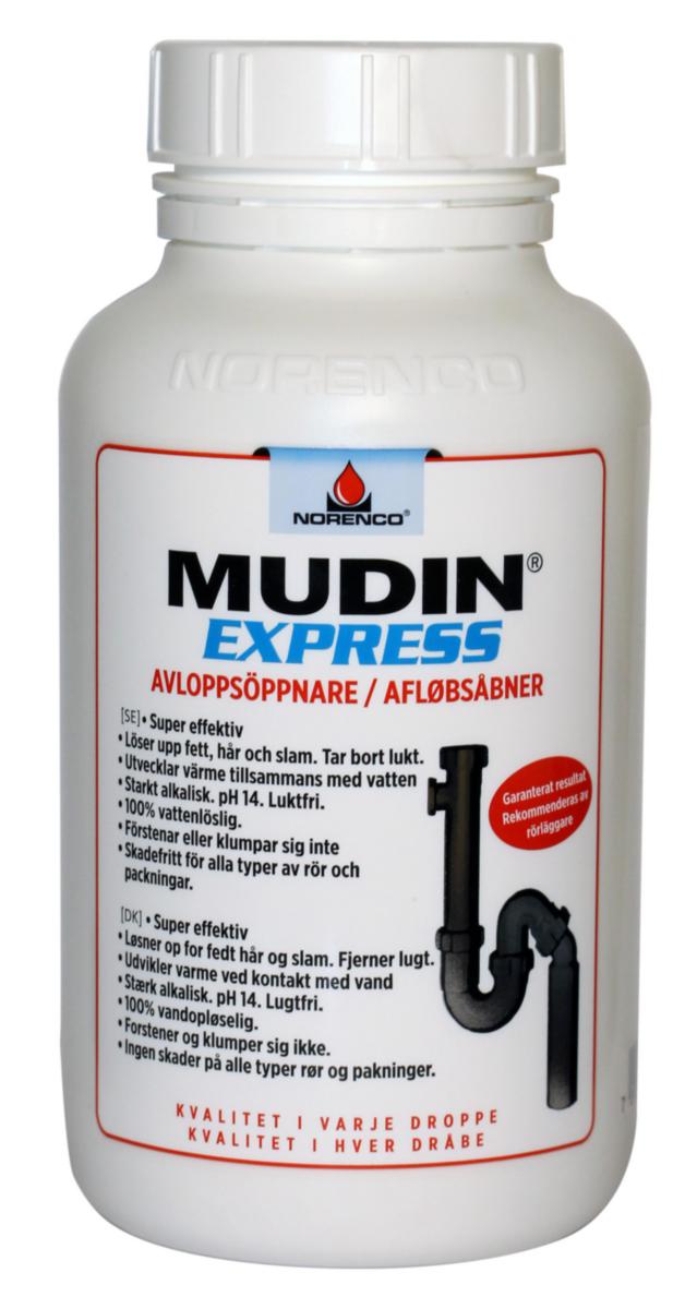 Avloppsrensare / Propplösare Mudin Express - AVLOPPSRENSARE MUDIN EXPRESS HÖGALK FAST FORM-FLINGOR 1 L