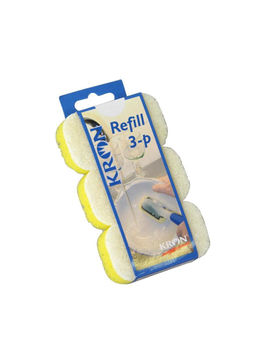 Diskborste m svamp Refill - DISKB  M SVAMP REFILL VIT REFILL VIT 3-PACK