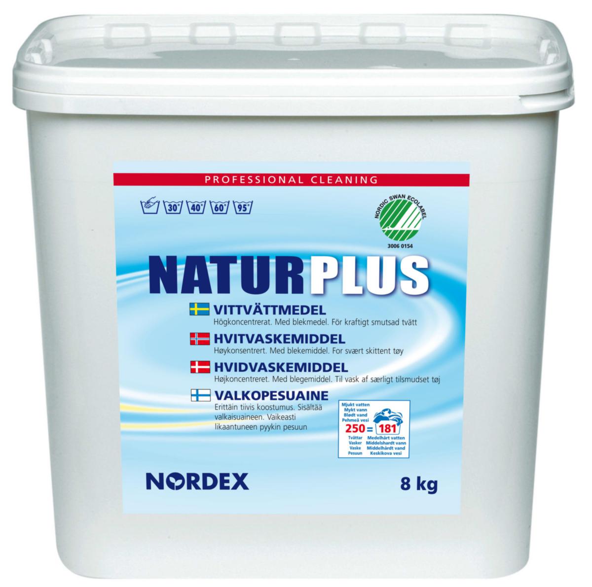 Tvättmedel Nordex Natur Plus - TVÄTTMEDEL CLARA NATUR PLUS VITTVÄTTMEDEL 8KG BRA MILJÖVAL