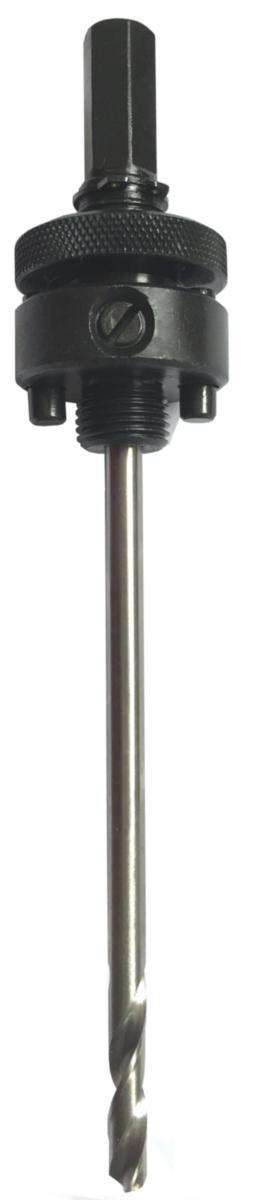 Hållare för hålsågar för PVC rör - HÅLSÅGSHÅLLARE FÖR PVC HÅLSÅG 7/16" SEXKANTFÄSTE +150MM BORR