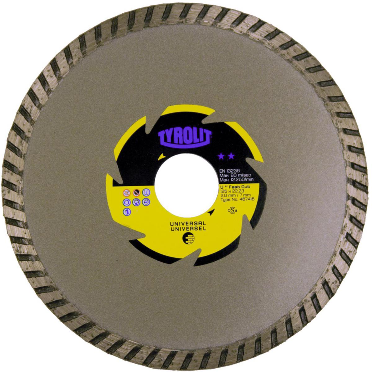 Diamantklinga Tyrolit Standard Universal Fast Cut - DIAMANTKLINGA STD 125X2X22,2 UNI FAST CUT TYROLIT 34499940
