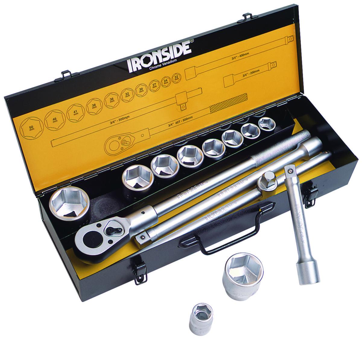 Hylsnyckelsats Ironside 3/4", 14 delar - HYLSNYCKELSATS IRONSIDE 3/4" 14 DELAR 102335