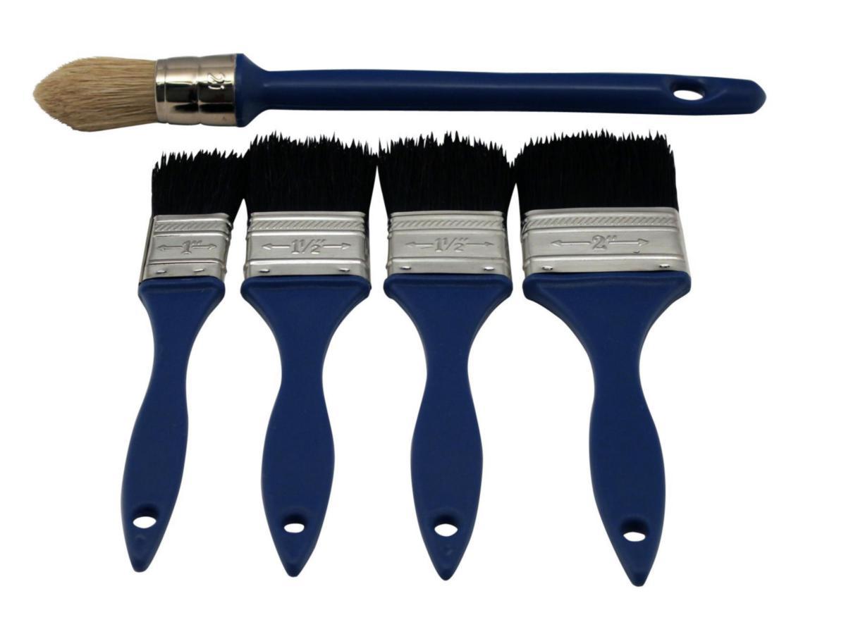 Penselset Allround, Blandborst - PENSELSET 5 ST. ALLROUND 25-40-40-50-21 BLANDBORST