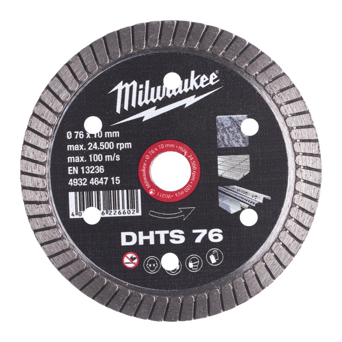 Kapskiva Milwaukee DHTS - DHTS DIAMANTSKIVA 76/10MM MILWAUKEE 4932464715
