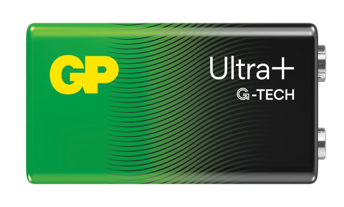 Batteri GP Ultra+ 9 V - BATTERI 9VT 9V 1-P GP ULTRA PLUS 151419