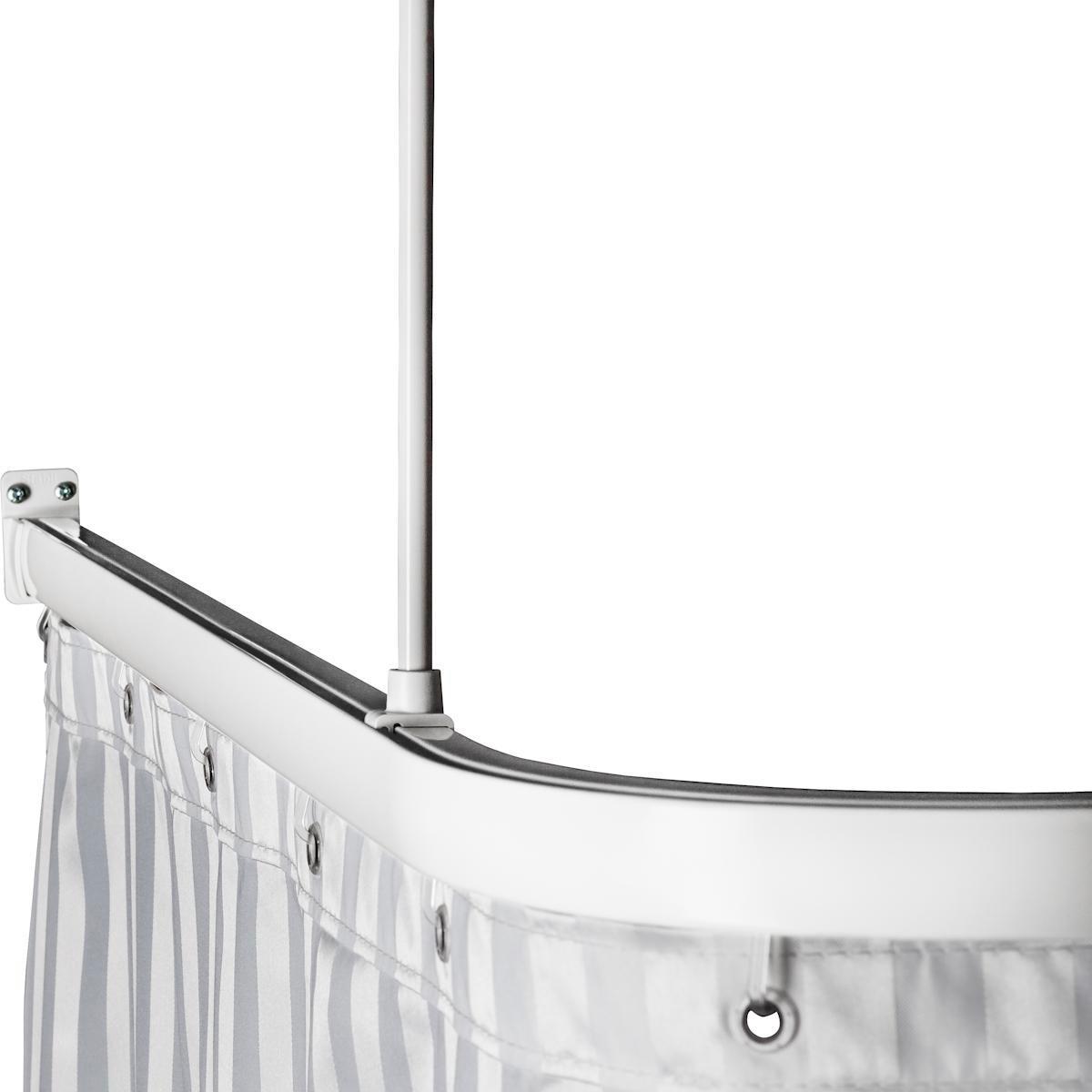 Draperiskena a-collection 1 Stabil 90x90 - DUSCHDRAPERISKENA 900X900MM KOMPL VIT SB