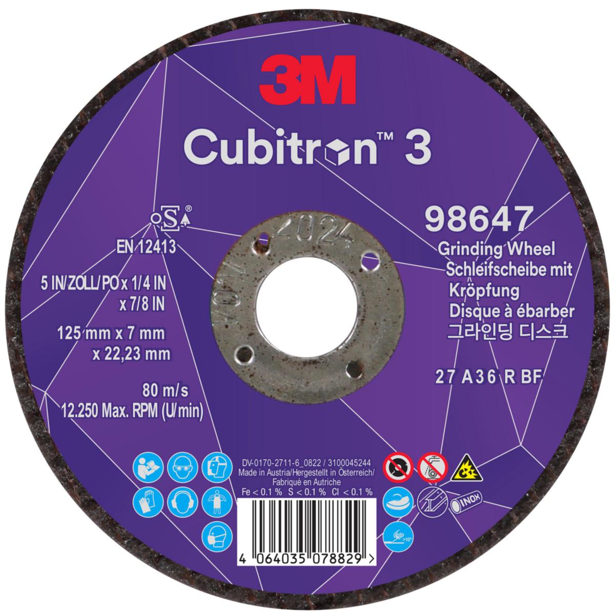 Navrondell 3M Cubitron 3 Typ 27 - NAVRONDELL 3M CUBITRON 3 125X7X22,23 T27