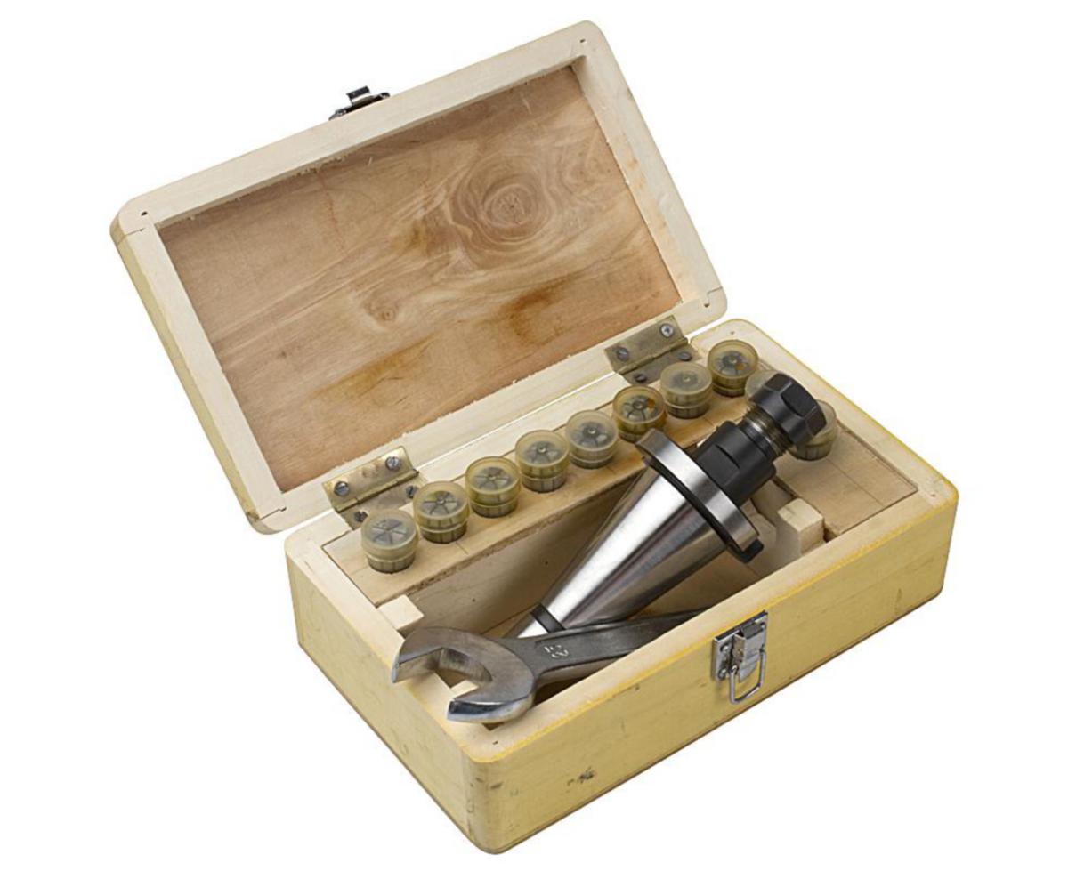 Fräschuckset PELA ER16, ISO 40 - FRÄSCHUCKSET ER16 ISO40 PELA 10-DELAR 64790