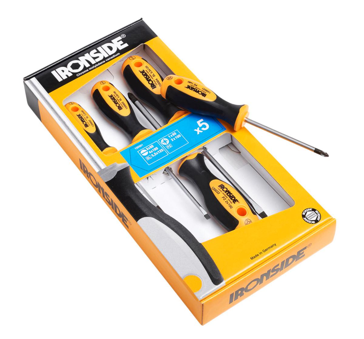 Skruvmejselsats Ironside Spår/PZ - SKRUVMEJSELSATS SPÅR/PZ 5ST 2-KOMP.IRONSIDE 120501
