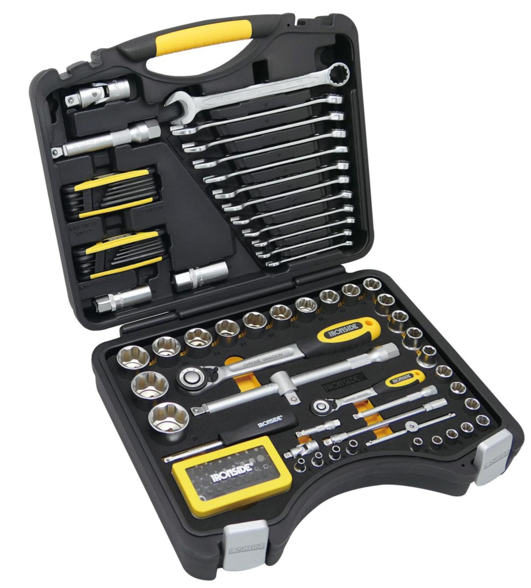 Hylsnyckelsats Ironside 1/4", 1/2", 103 delar - HYLSNYCKELSATS 1/4. 1/2" 103 DELAR IRONSIDE 102683