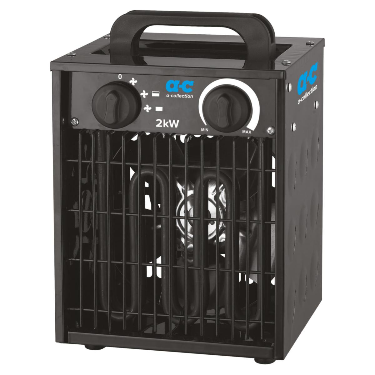 Värmefläkt 230V, med reglerbar termostat - VÄRMEFLÄKT 2KW, MED FLÄKT,230V REGLERBAR TERMOSTAT