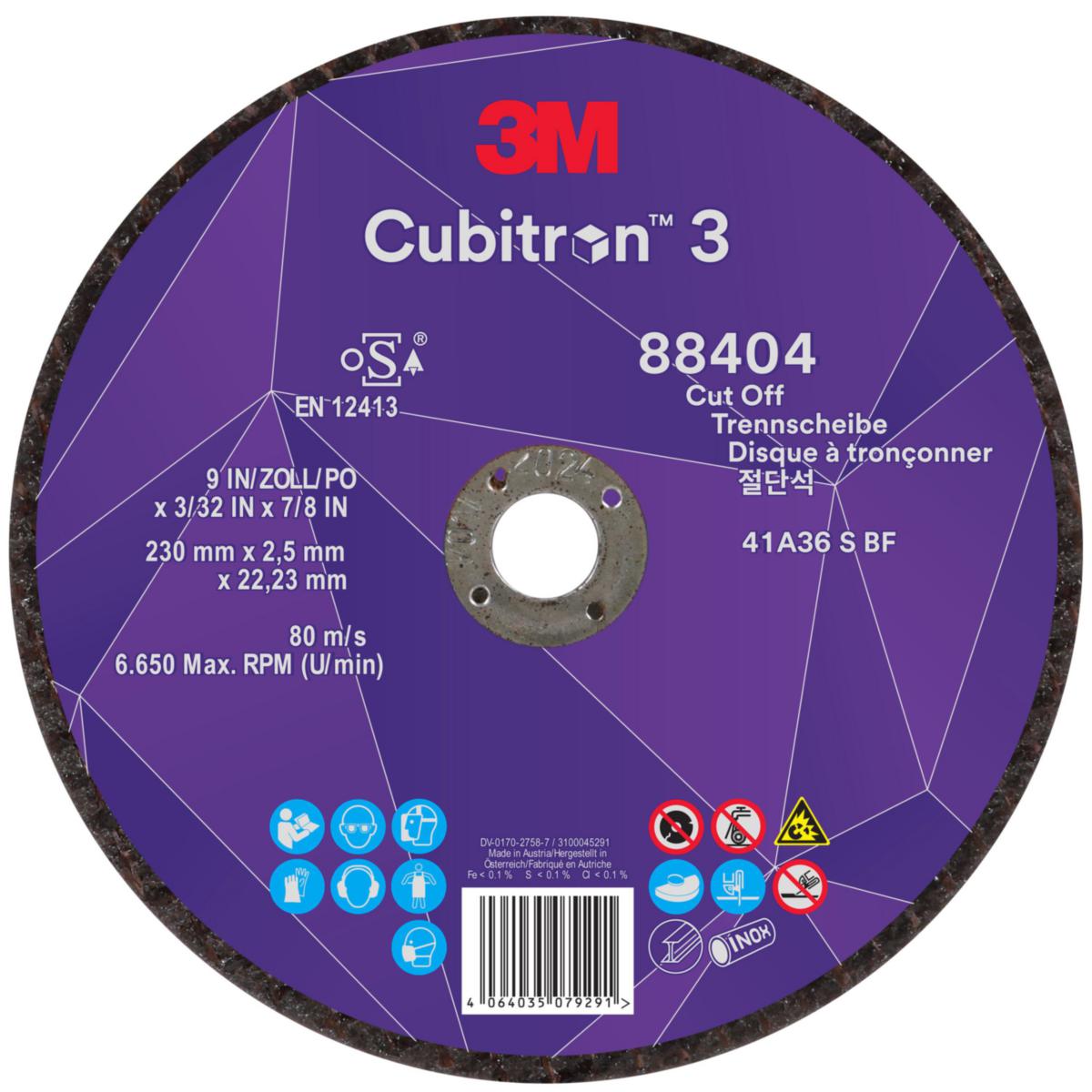 Kapskiva 3M Cubitron 3 Typ 41 - KAPSKIVA 3M CUBITRON 3 230X2,5X22,23 T41