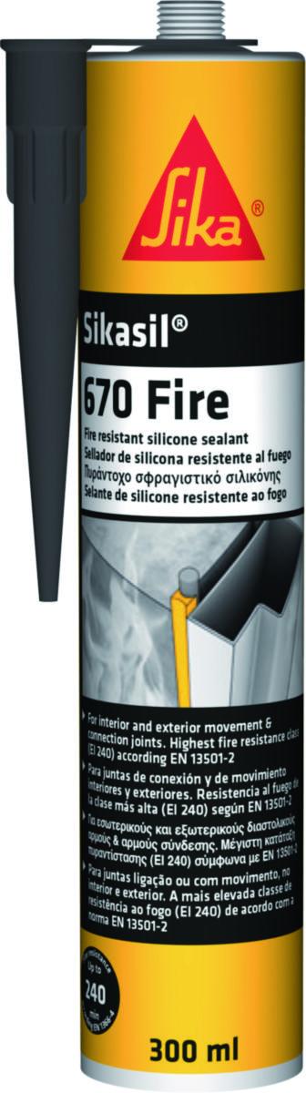 Brandsilikon Sikasil 670 Fire - BRANDSILIKON SIKASIL-670 BRAND 300 ML  VIT