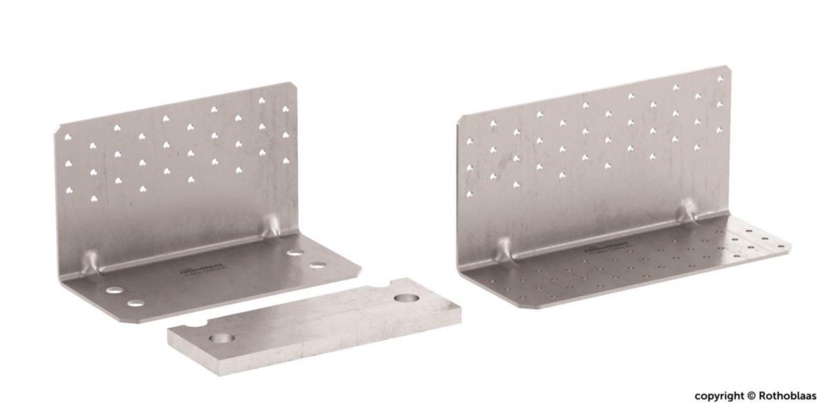 Vinkelbeslag Titan N, för höga drag- och skjuvlaster - BESLAG TITAN N TRÄ-TRÄ TTN240 240 X 120 X 3 MM