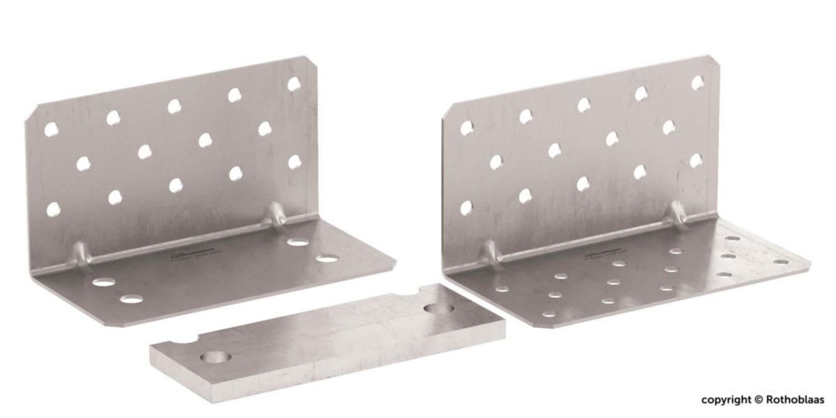 Vinkelbeslag Titan S, för höga drag- och skjuvlaster - BESLAG TITAN TRÄ-TRÄ S240 240 X 127 X 3 MM