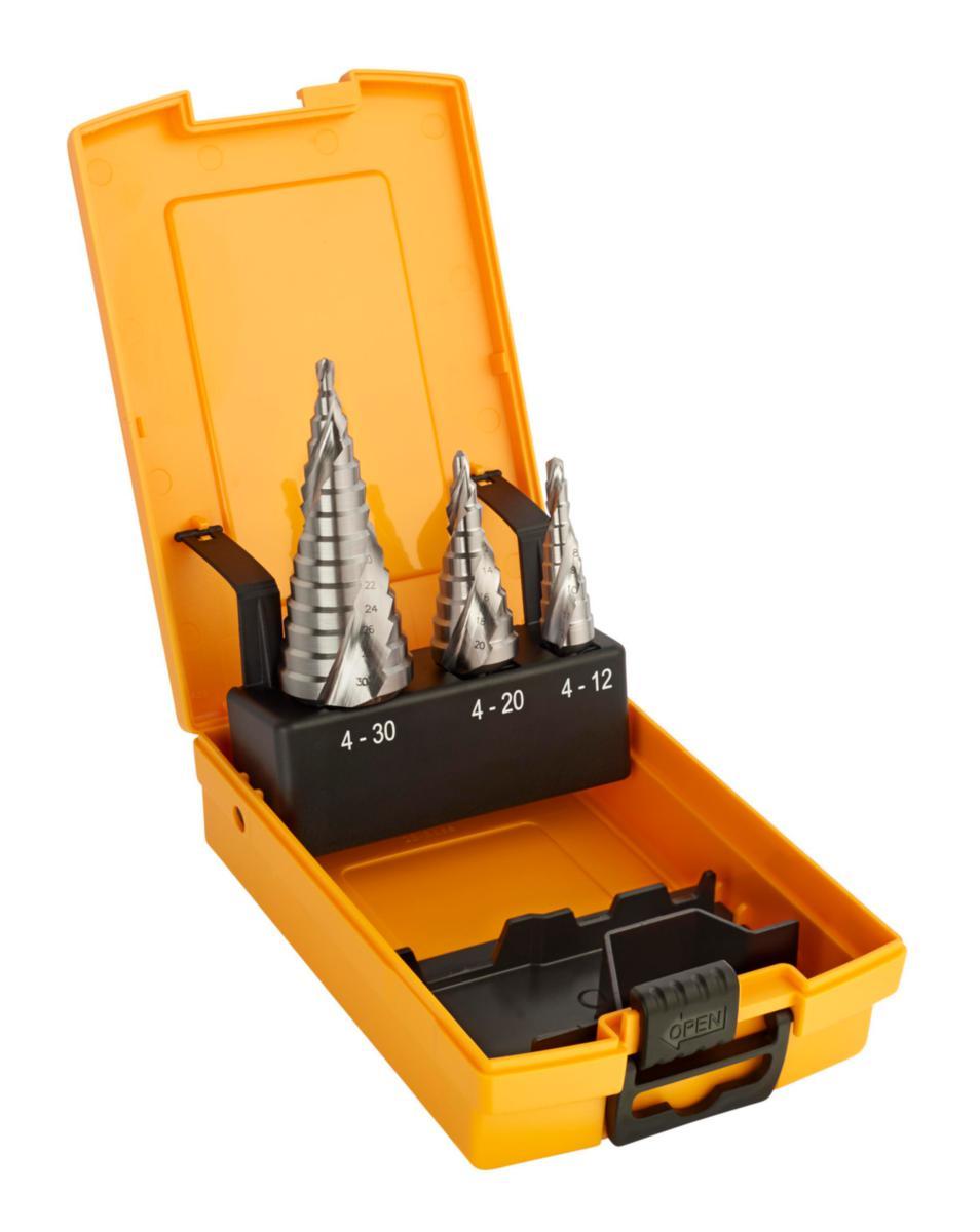 Stegborr Ironside HSS - STEGBORRSATS 3-30MM HSS INNEHÅLLER BORR NO. 0/9-1-2